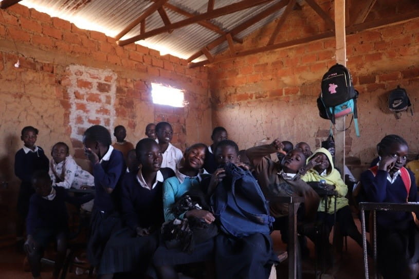 Dark classroom with very small and few windows