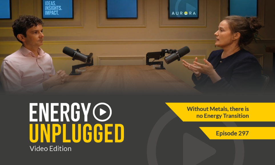 Screenshot from the video podcast Energy Unplugged with Georgina Hallett